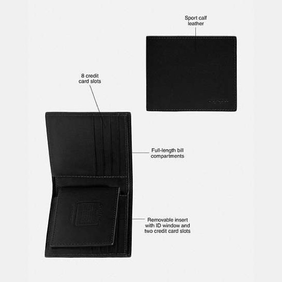 🤎COACH 3 In 1 Wallet With Signature Canvas Detail - Picture 11 of 13